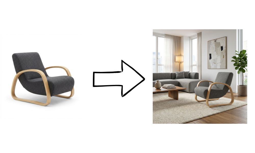 AI interior staging concept